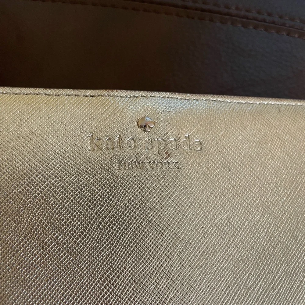 Kate Spade Genuine Leather Gold Wallet